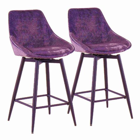 LUMISOURCE Diana Counter Stool - Set of 2 PR B26-DIANA 55SWVX BKVGY2